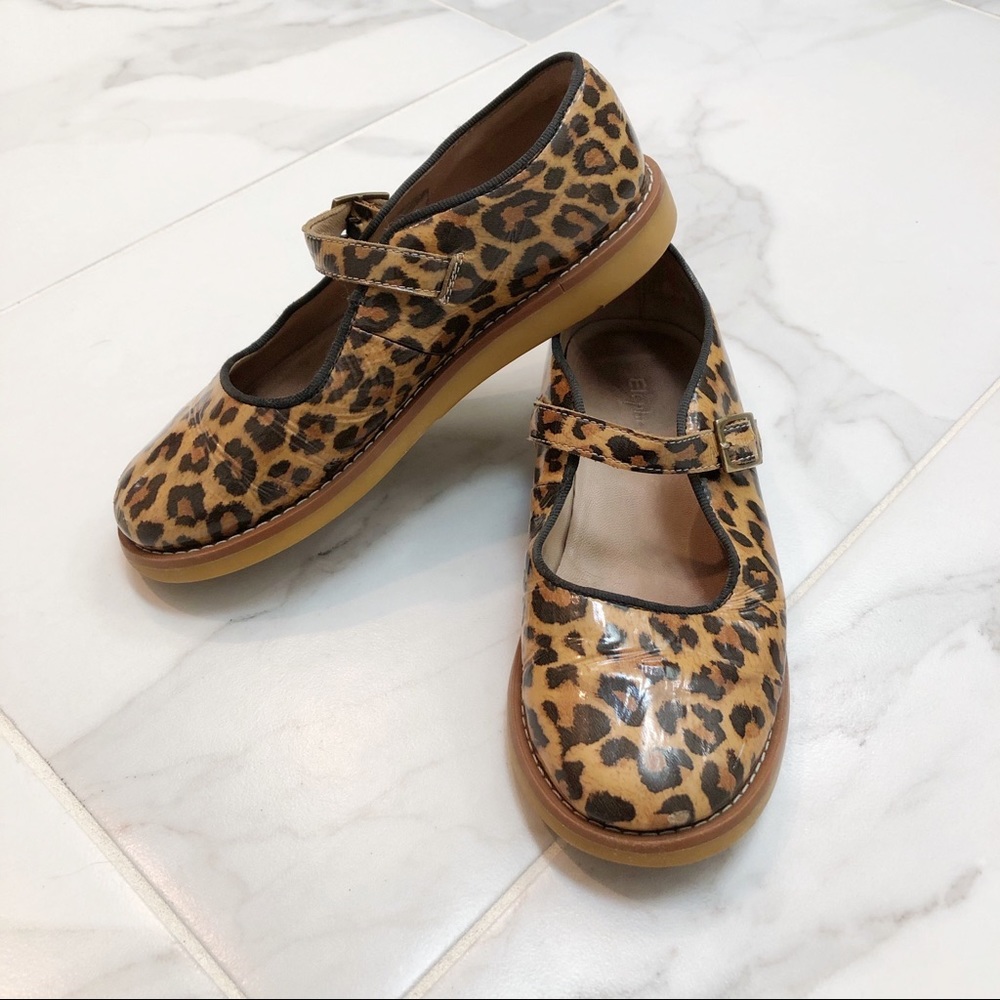 Elephantito Patent Leather Leopard Mary Janes
